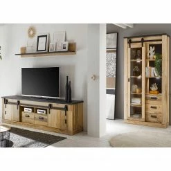 Ridgevalley Ensemble meubles TV Shutter V (3 élém.) - Imitation chêne