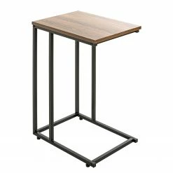 Red Living Bout de canapé Vettweiß - Métal - Imitation chêne / Noir