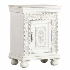 Ridgevalley Bout de canapé Missoula - Manguier massif - Blanc vintage