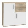 Loftscape Buffet Kiltealy I - Blanc / Imitation chêne Sonoma