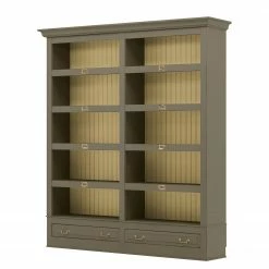 Maison Belfort Bibliothèque Azjana I - Granite / Pin crème