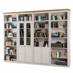 Maison Belfort Bibliothèque Lillehammer IV - Pin blanc / Pin couleur miel