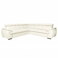 Loftscape Canapé d'angle Olival III - Blanc vieilli - Fonction lit à gauche (vue de face)