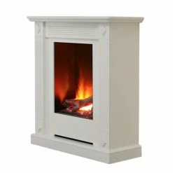 Montreux Cheminée électrique Walcott - Blanc brillant