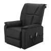 Modoform Fauteuil massant Cubillo - Cuir véritable - Noir