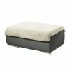 Cotta Pouf repose-pieds Delsbo - Gris foncé / Blanc