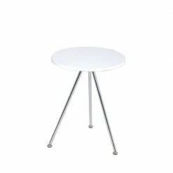 Home Design Table d'appoint Queens - Acier chromé