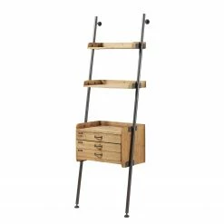 Ars manufacti Étagère Calafell I - Sapin massif / Fer - Sapin / Noir