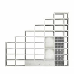 Fredriks Étagère Concept XVI (avec éclairage) - Blanc brillant