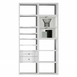 Loftscape Etagère Emporior II - Blanc brillant / Blanc - Avec éclairage