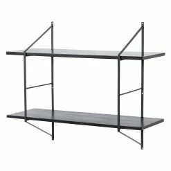 Mørteens Étagère Oxbow II - Paulownia massif / Métal - Paulownia Noir