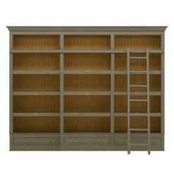 Maison Belfort Étagères Azjana - Granite / Pin couleur miel - Sans échelle