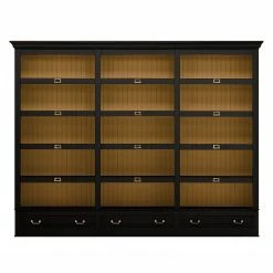 Maison Belfort Étagères Azjana - Noir / Pin couleur miel - Sans échelle