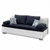 Home Design Canapé convertible Gibb - Blanc / Bleu