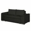Mooved Canapé convertible Latina IV Tissu - Noir - Largeur : 190 cm