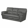 Modoform Canapé convertible Torsby - Cuir véritable anthracite