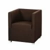 Mooved Fauteuil Carmen - Tissu marron foncé