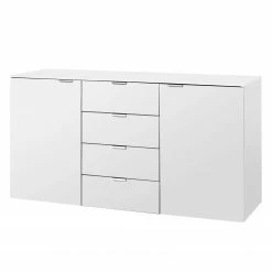 Express Möbel Buffet Carina I - Blanc polaire - Hauteur : 80 cm