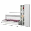 Loftscape Ensemble lit mural Godia I - Blanc - Matelas de mousse froide