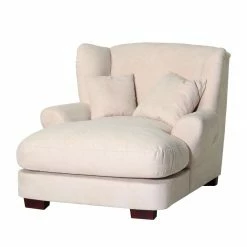 Maison Belfort Fauteuil XXL Heaven - Microfibre - Crème
